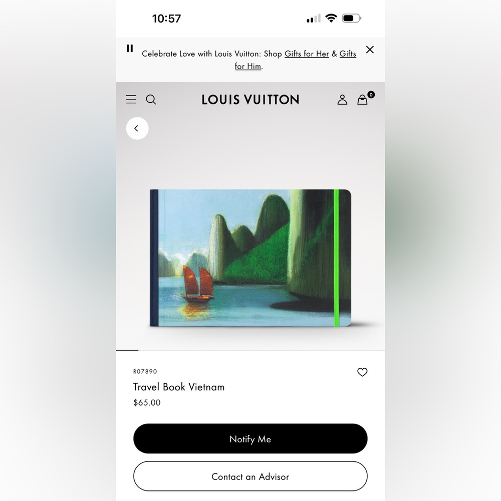 BN Louis Vuitton collector travel book Vietnam. Sold out